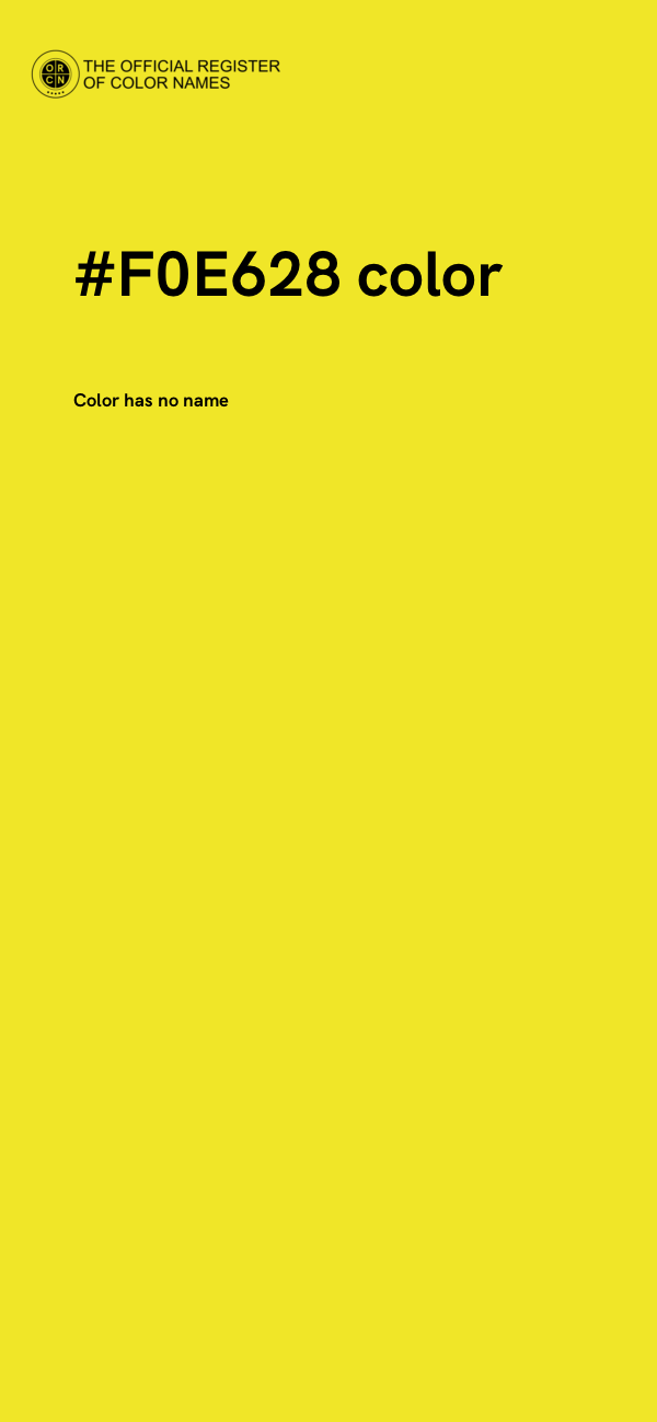 #F0E628 color image