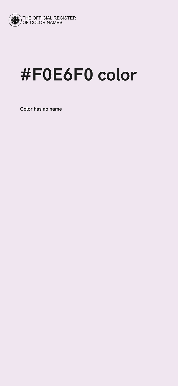 #F0E6F0 color image