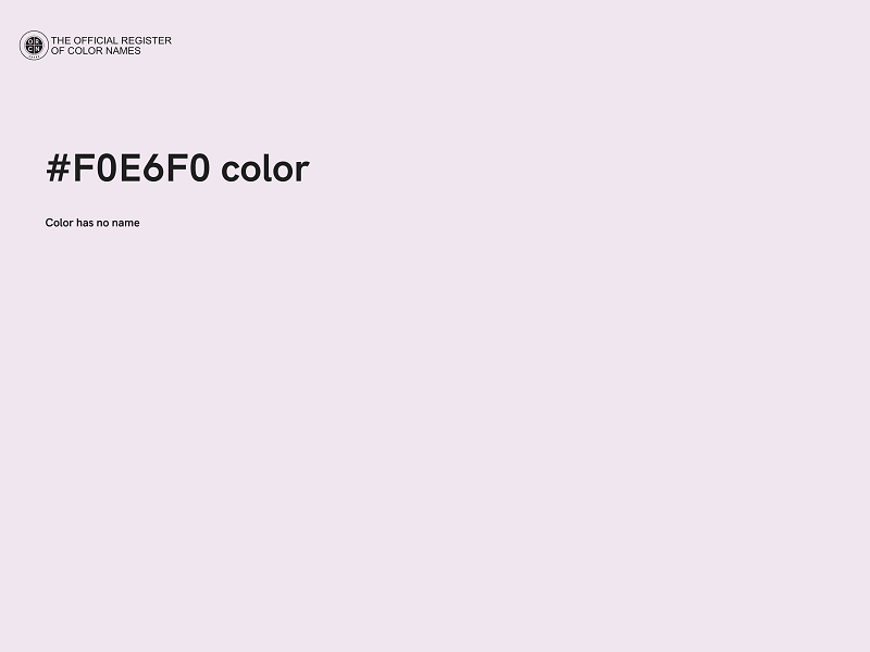 #F0E6F0 color image