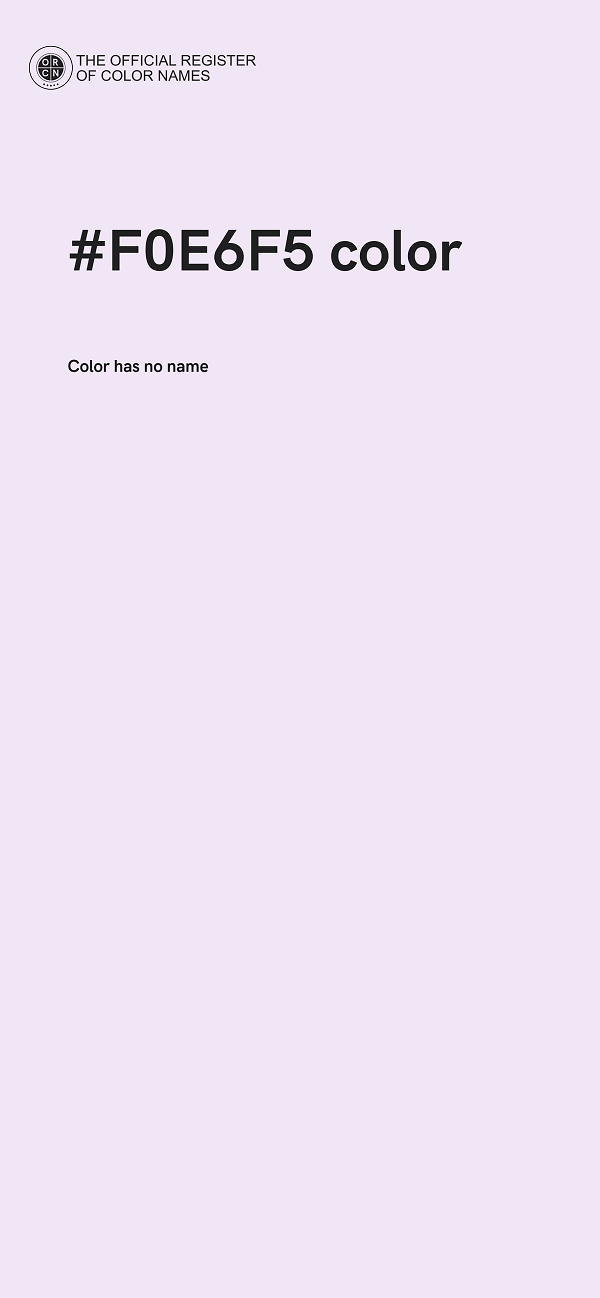 #F0E6F5 color image