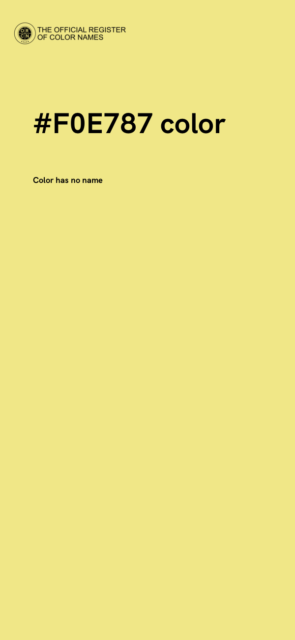 #F0E787 color image