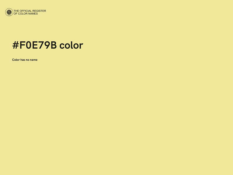 #F0E79B color image