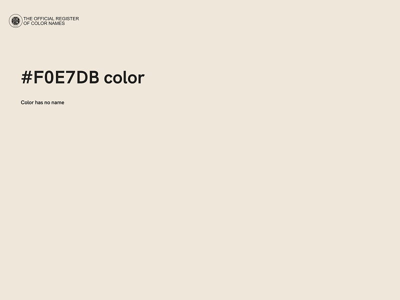 #F0E7DB color image