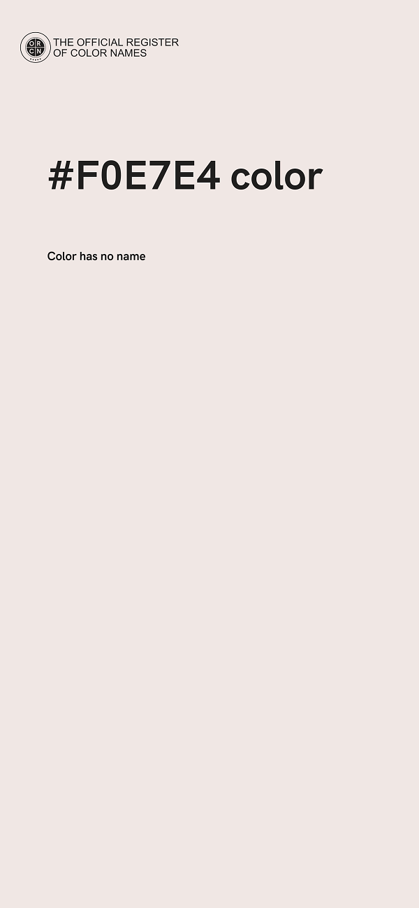 #F0E7E4 color image