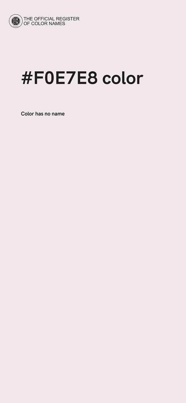 #F0E7E8 color image