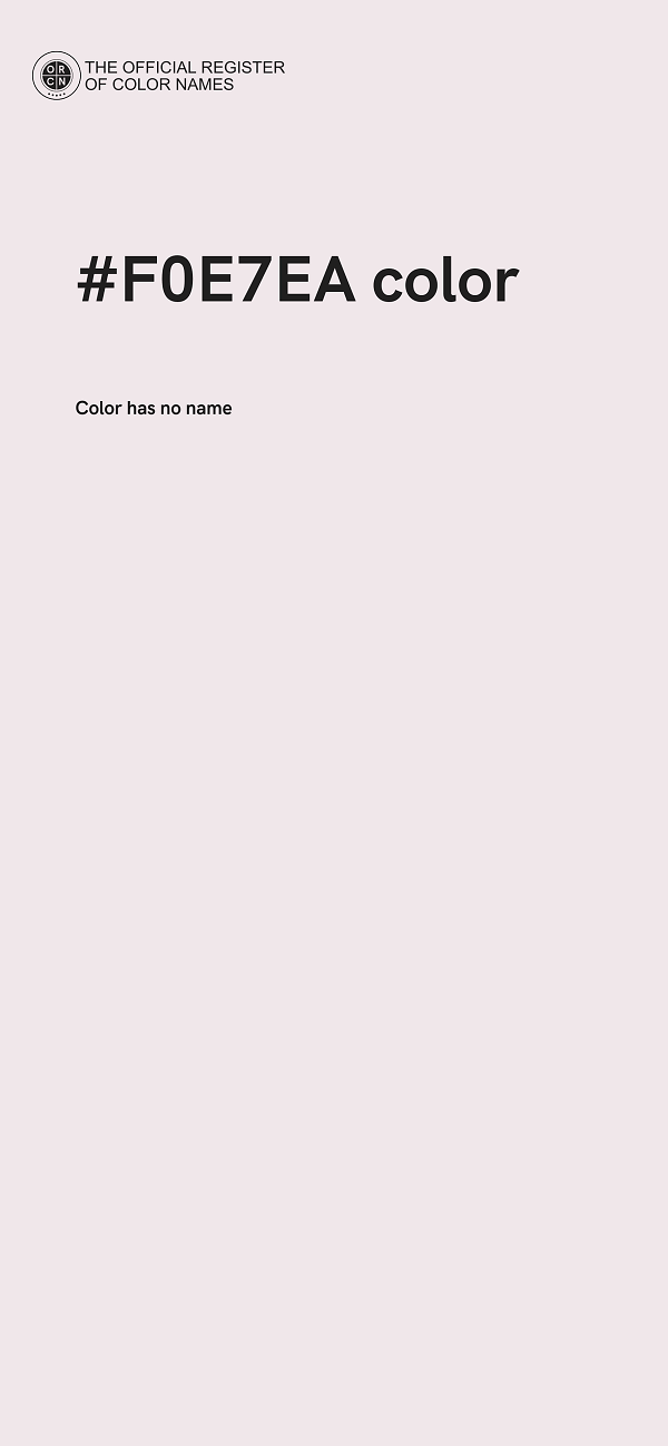 #F0E7EA color image