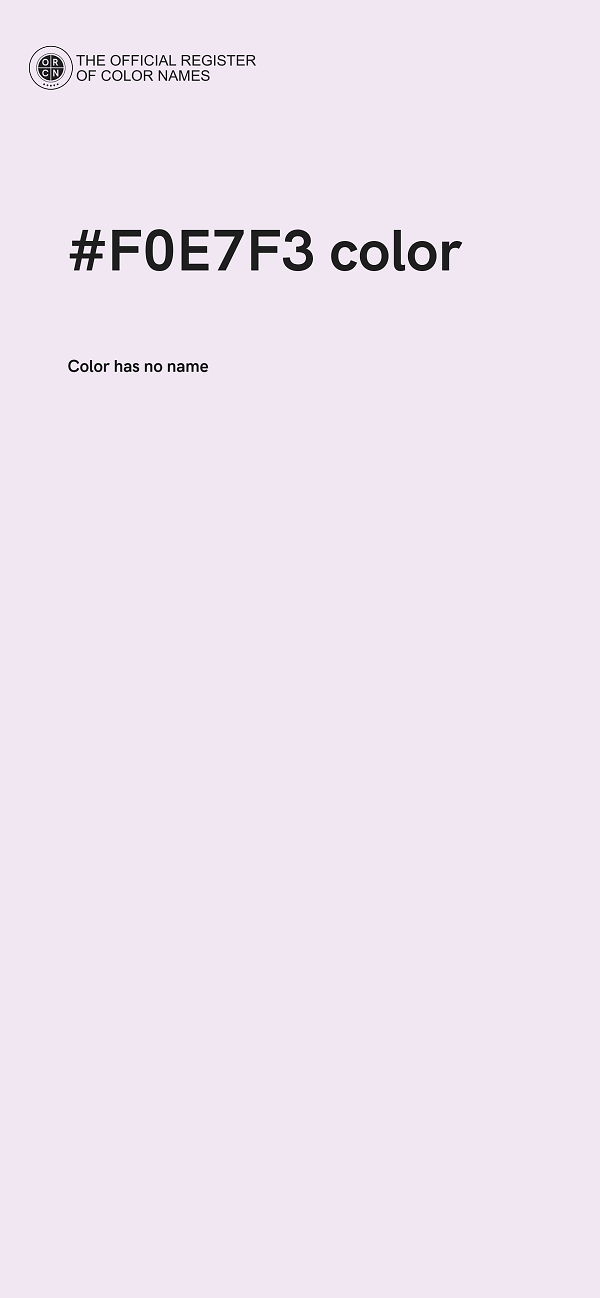 #F0E7F3 color image