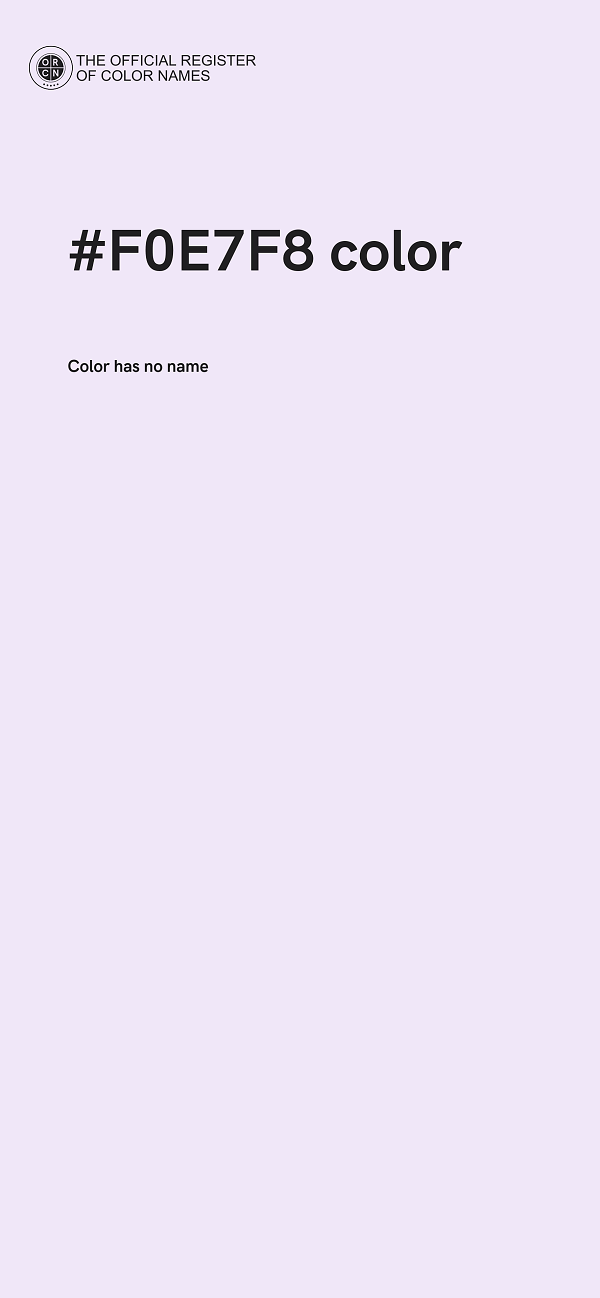#F0E7F8 color image