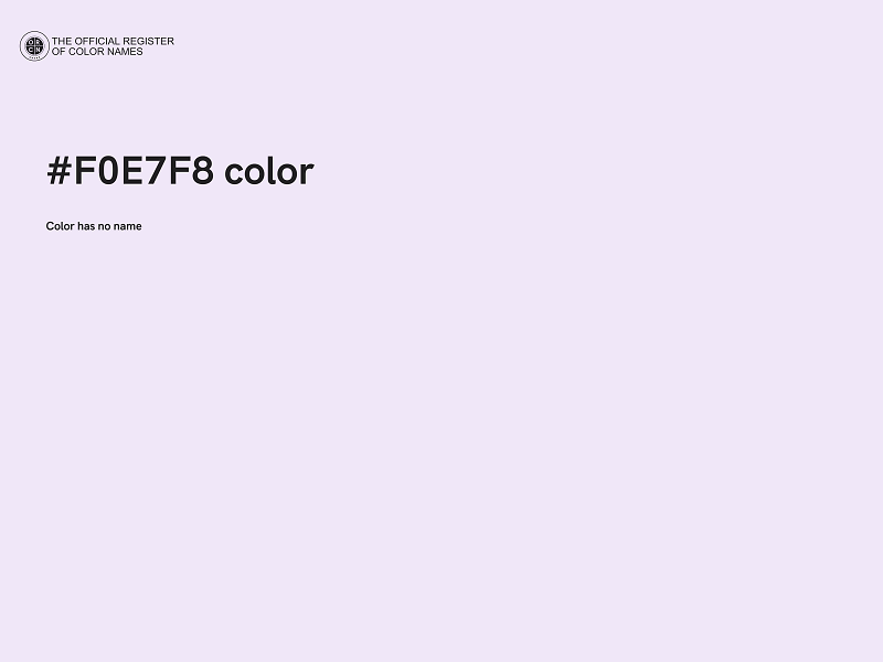 #F0E7F8 color image