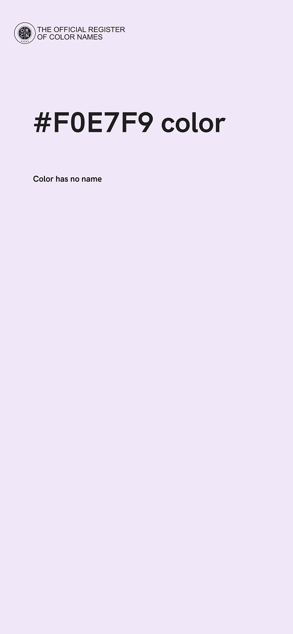 #F0E7F9 color image