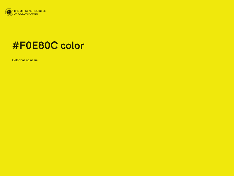 #F0E80C color image