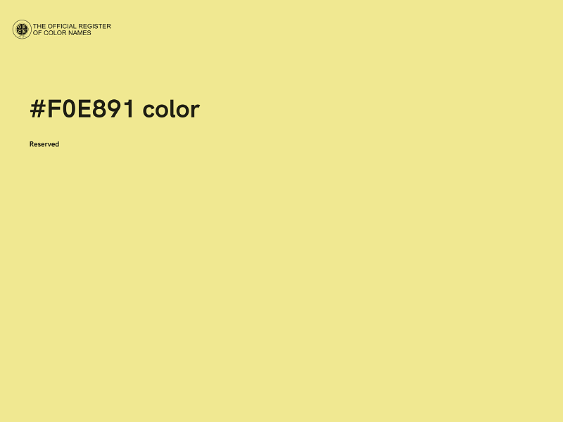 #F0E891 color image