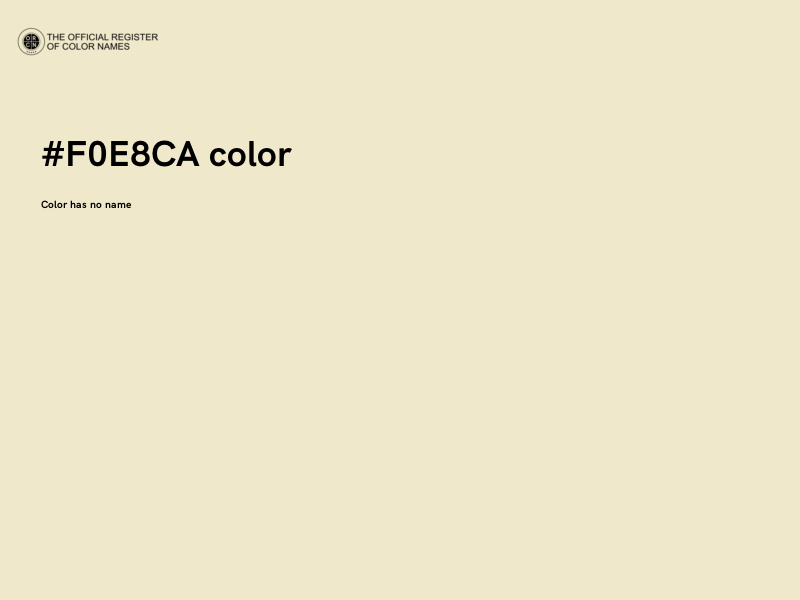 #F0E8CA color image