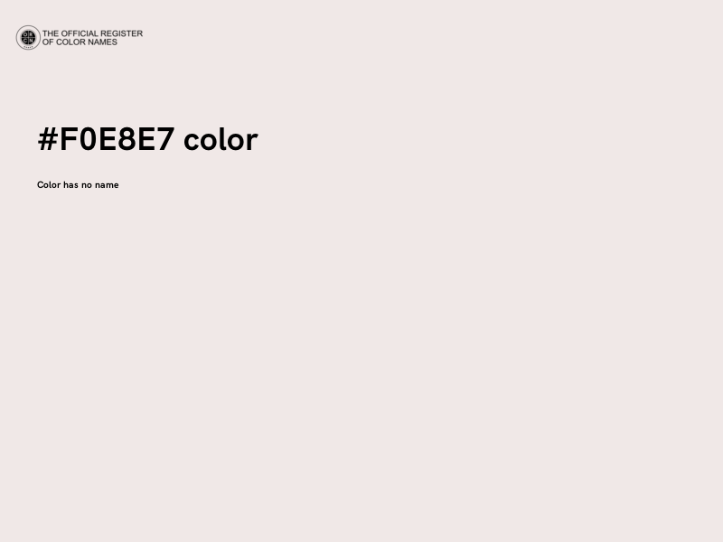 #F0E8E7 color image
