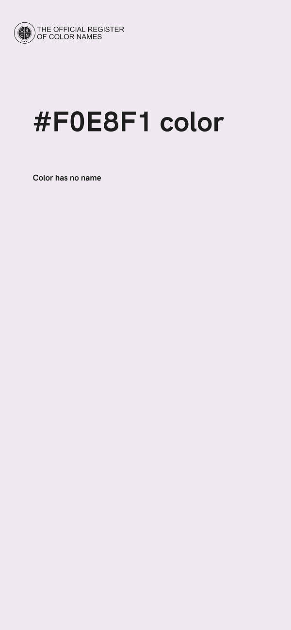 #F0E8F1 color image