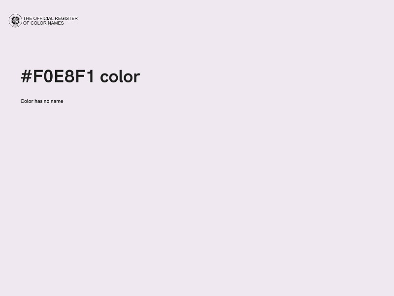 #F0E8F1 color image
