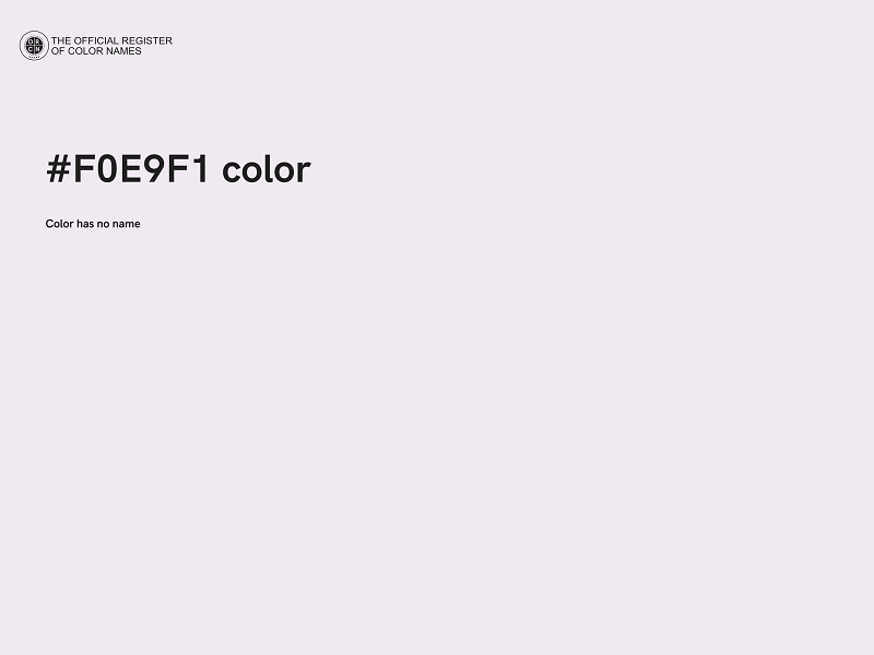 #F0E9F1 color image