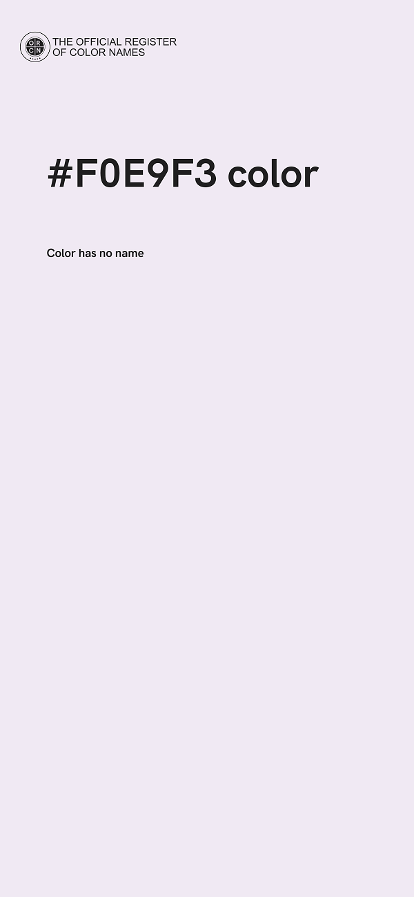 #F0E9F3 color image