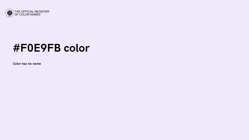 #F0E9FB color image
