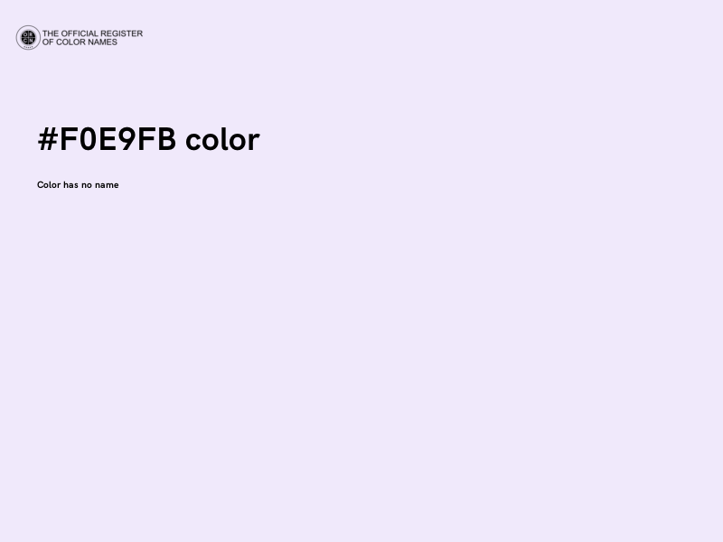 #F0E9FB color image