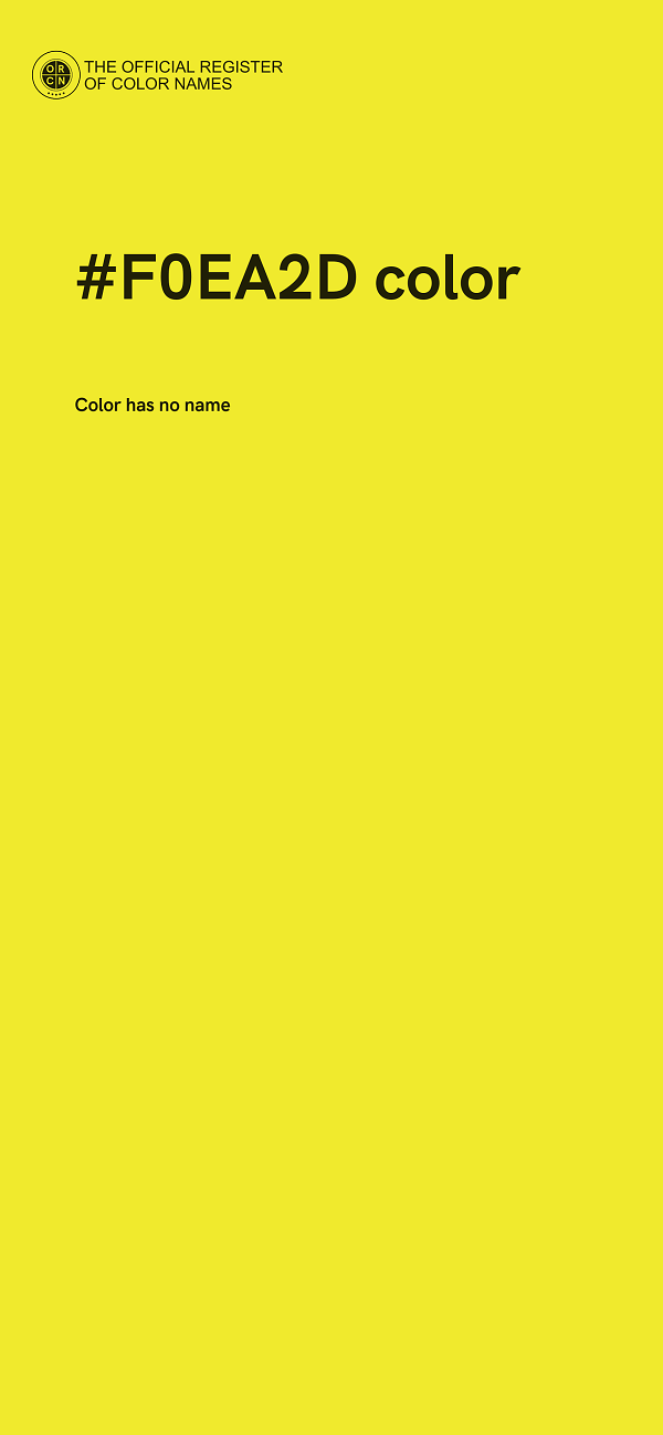 #F0EA2D color image