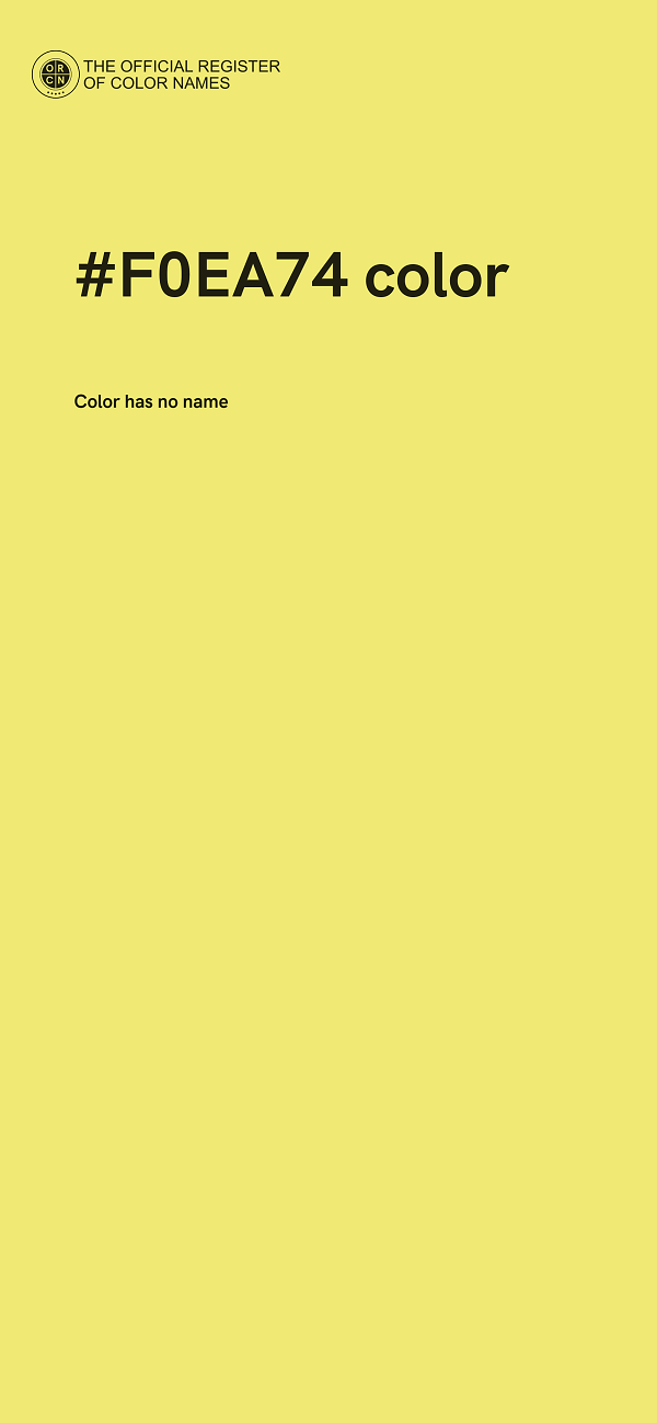 #F0EA74 color image
