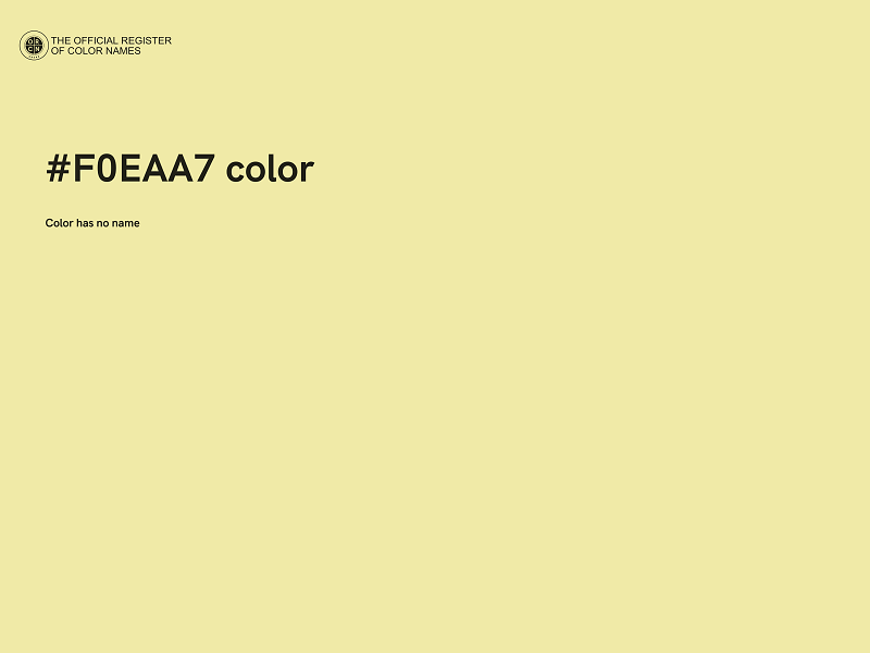 #F0EAA7 color image