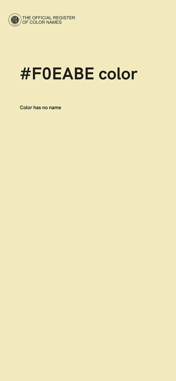 #F0EABE color image