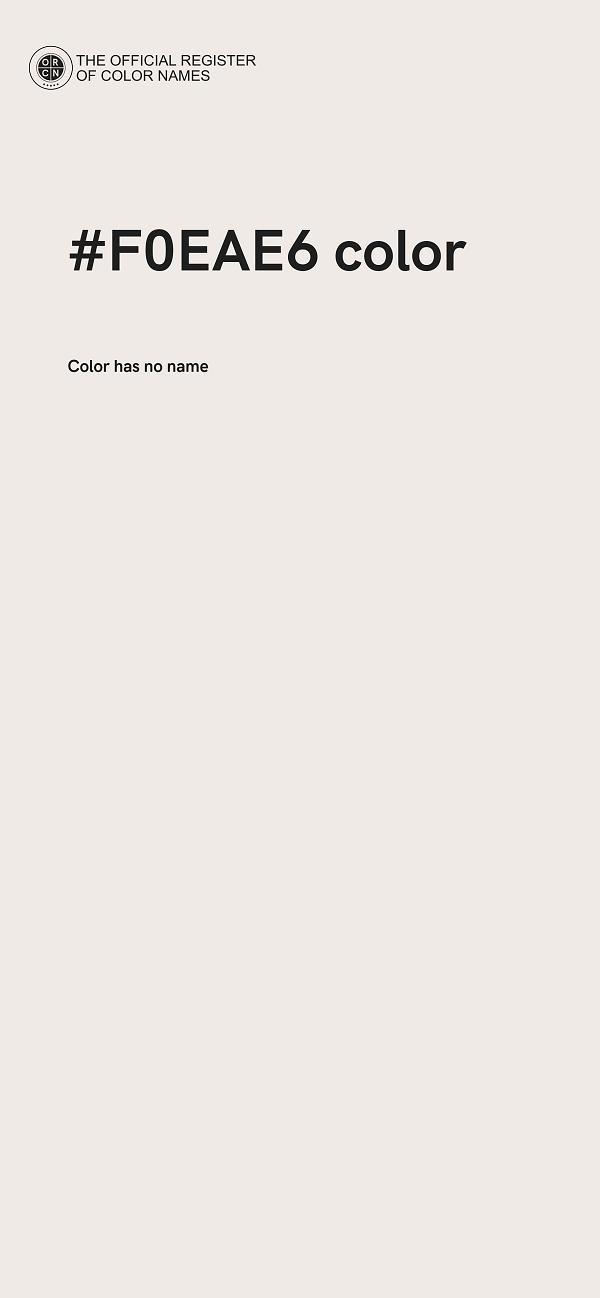 #F0EAE6 color image