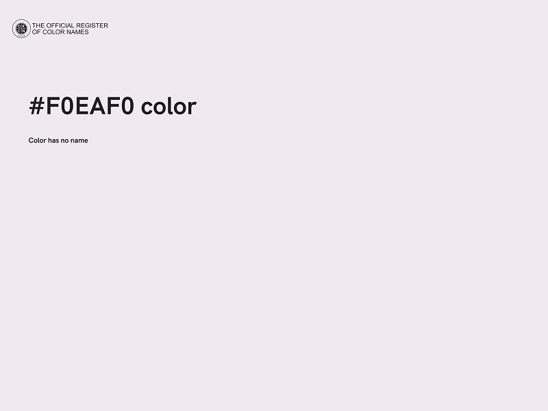 #F0EAF0 color image