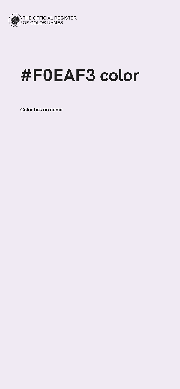 #F0EAF3 color image
