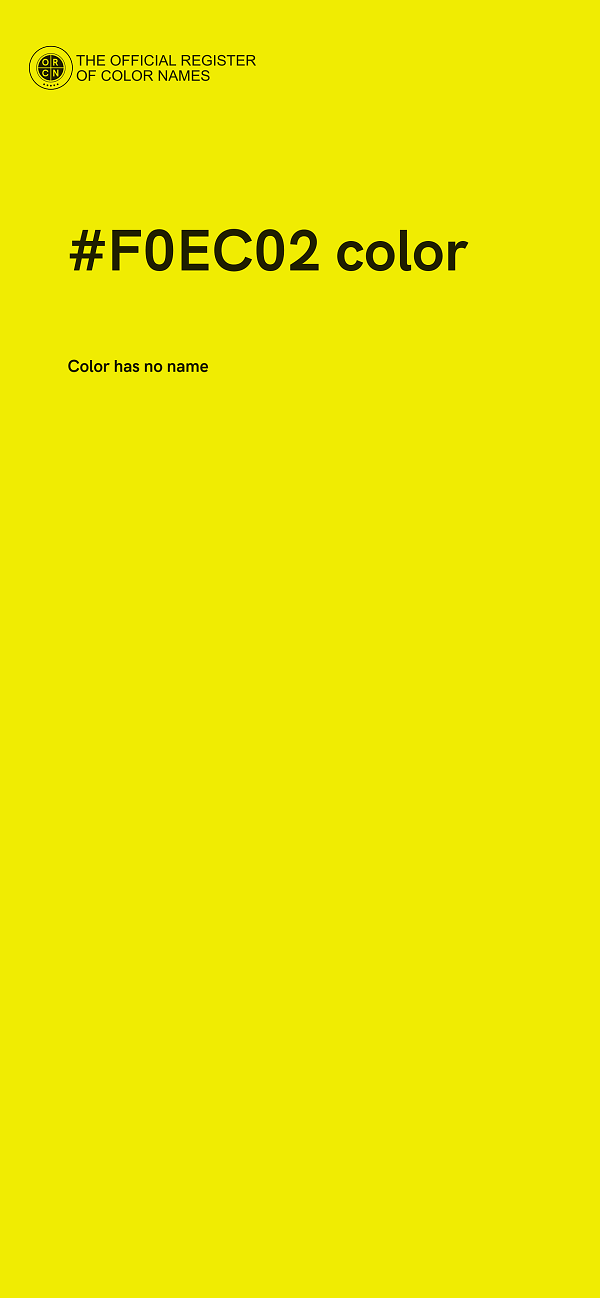 #F0EC02 color image