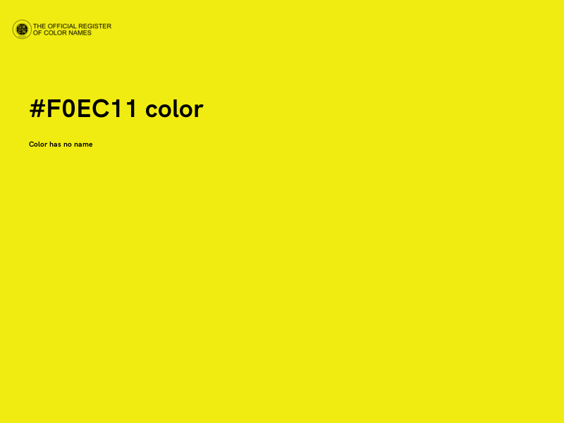#F0EC11 color image