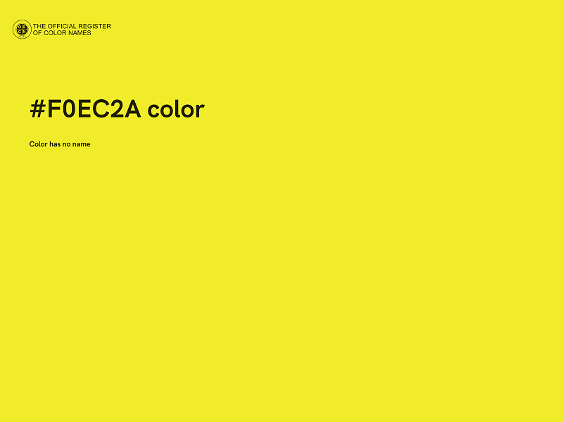 #F0EC2A color image