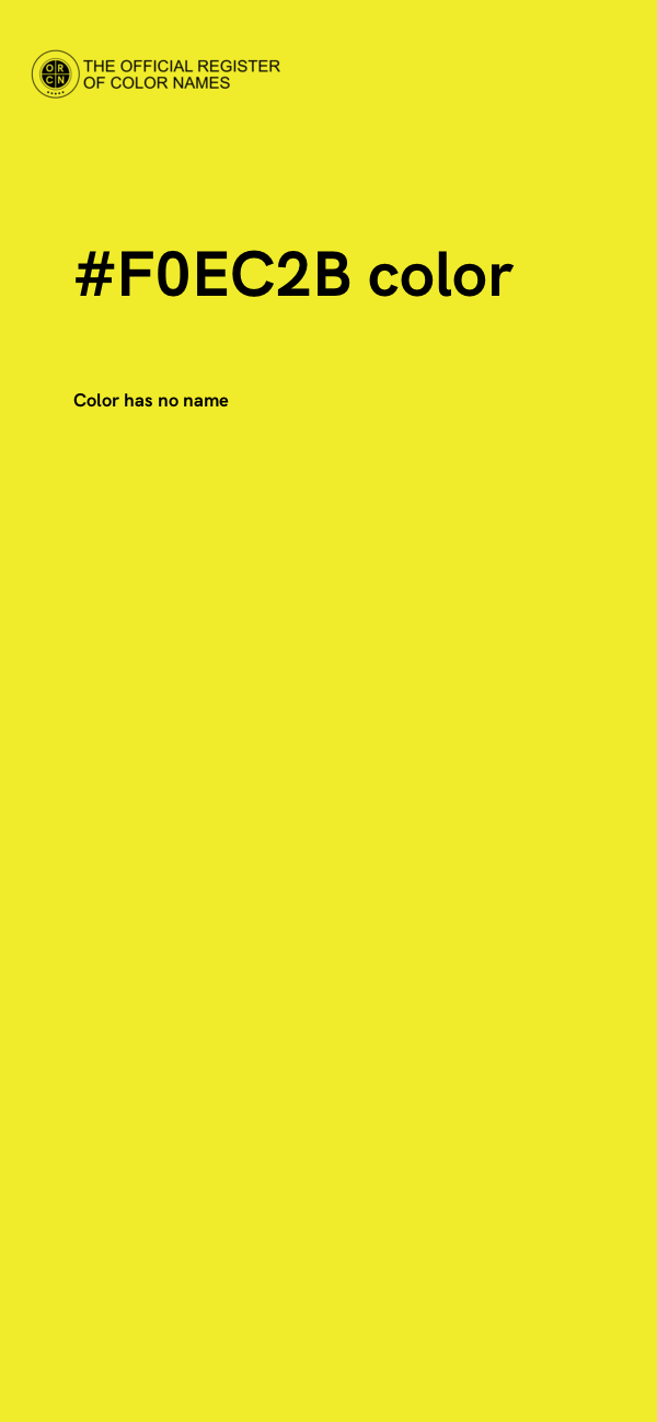 #F0EC2B color image