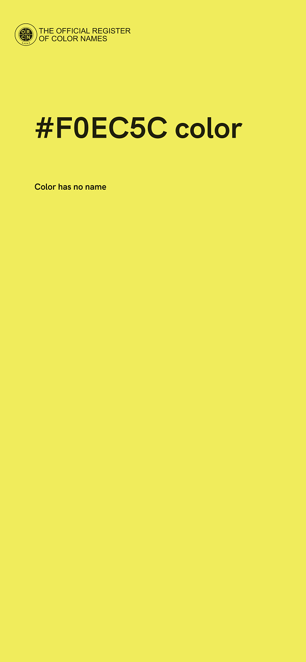 #F0EC5C color image