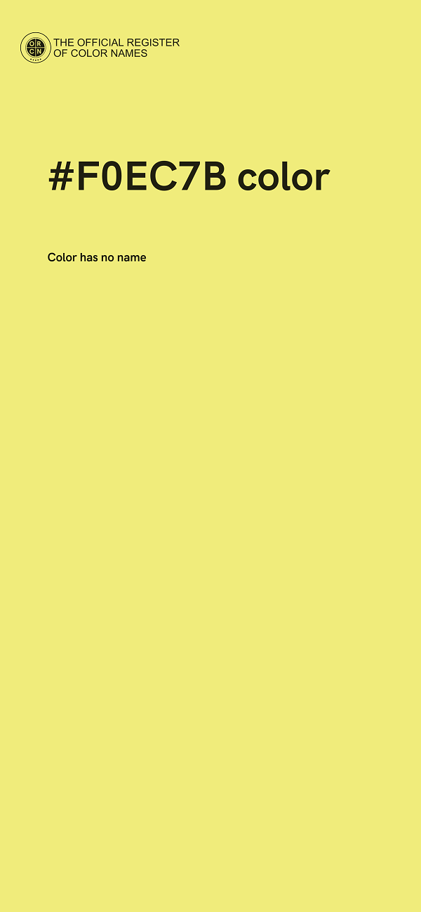 #F0EC7B color image