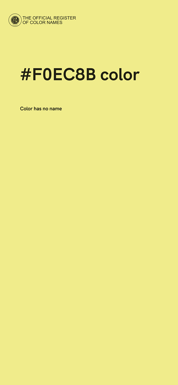 #F0EC8B color image