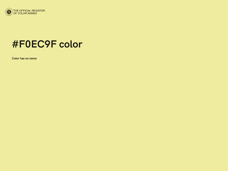 #F0EC9F color image