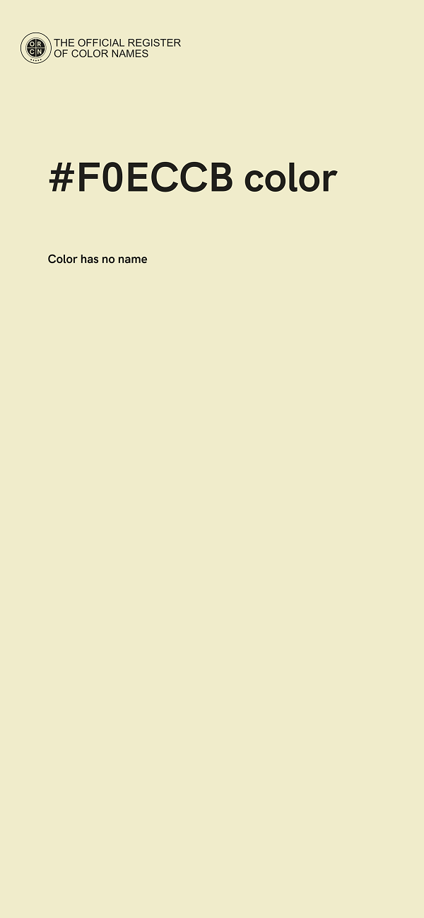 #F0ECCB color image