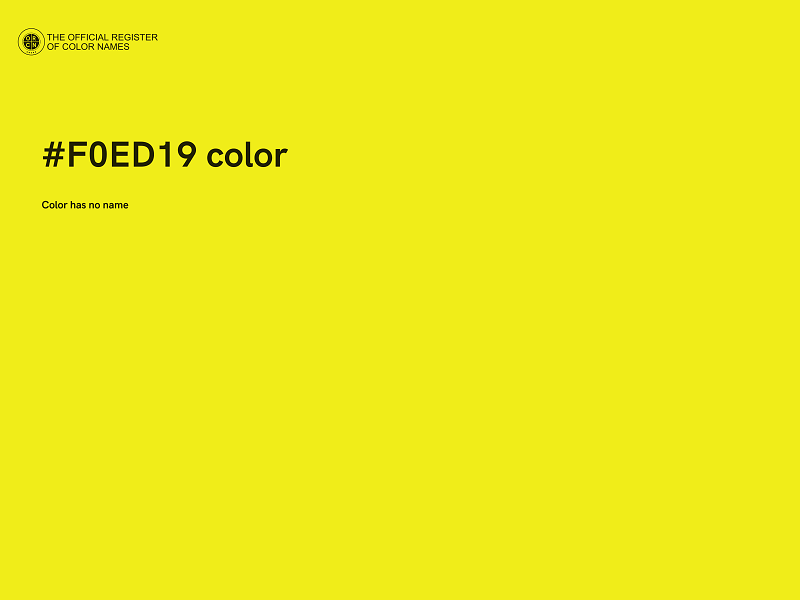 #F0ED19 color image
