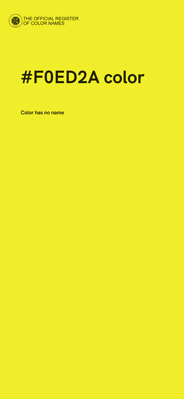 #F0ED2A color image