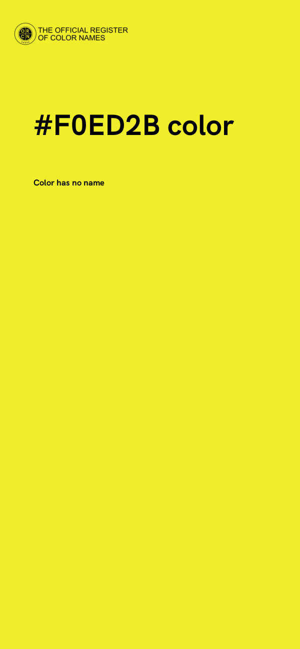#F0ED2B color image