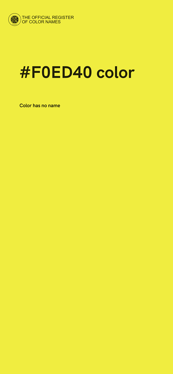 #F0ED40 color image
