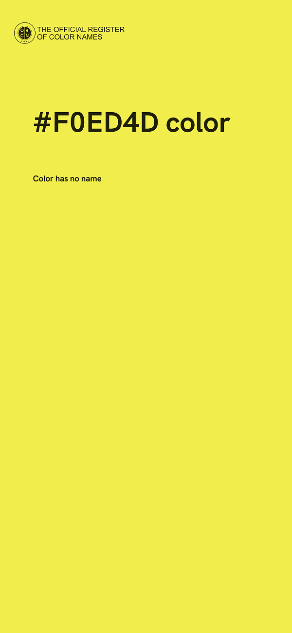 #F0ED4D color image