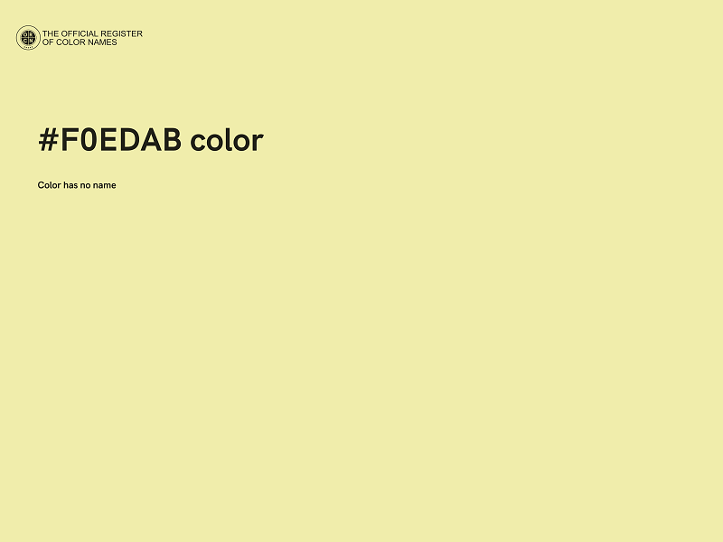 #F0EDAB color image
