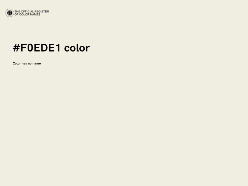 #F0EDE1 color image
