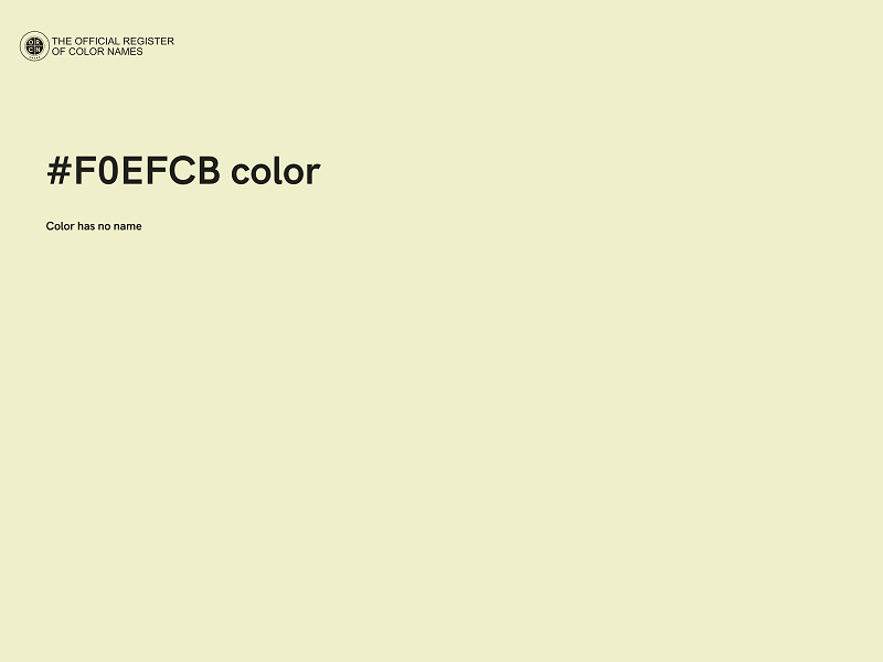 #F0EFCB color image