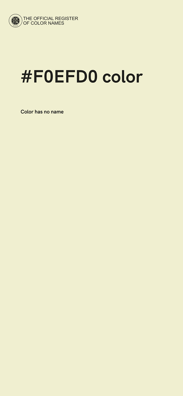 #F0EFD0 color image