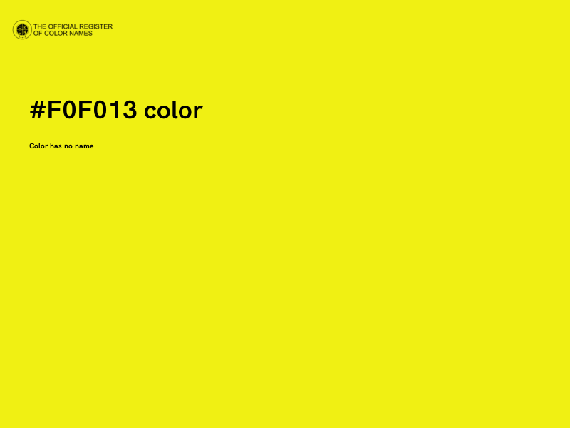 #F0F013 color image